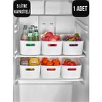 Cocovia 3.5 Litre Beyaz Organizer Çok Amaçlı Dolap İçi Buzdolabı Banyo Sepet 1 Adet Dayanıklı Kullanım