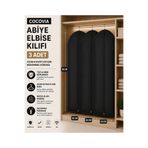 CocoVia ( 3 ADET ) Abiye Elbise Kılıfı Fermuarlı Elbise Kılıfı Gamboç 60x160 Siyah