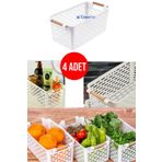CocoVia ( 4 ADET)Plastik Tutamaçlı Dekoratif Çok Amaçlı Organizer/Dolap İçi-Çekmece-Banyo-Mutfak Düzenleyici