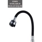 Cocovia Esnek Kıvrılabilir Renkli Silikon Musluk Bataryası Başlığı Kubar - Siyah