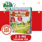 Çocuğumun Cırt Cırtlı Tak - Çıkar Çiftlik Hayatı Aktivite Kitabı 2-5 Yaş, 42 Adet Cırt