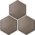 Çocuk 3D Altıgen Duvar Koruyucu - Çarpışma Önleyici Dolgulu Paneller Kendinden Yapışkanlı Dekoratif Yatak Başlığı, 2/3/4 Paketler, Koyu Kahverengi, 20 x 23 cm, Oturma Odası için Güvenli