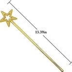 Çocuk Altın Renk Yıldız Peri Asası Peri Değneği 34 cm 1 Adet
