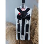 Çocuk Bayramlık Askı Papyon Takım MNK0326 - Standart - Siyah