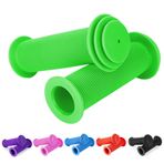 Çocuk Bisiklet Tutamakları - Çocuk Bisikleti, Çocuk Denge Bisikleti, Çocuk Kick Scooter için Mantar Desenli 105 mm Bisiklet Gidon Tutamakları (Yeşil)