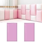 Çocuk duvar kaplaması: Kendinden yapışkanlı döşemeli paneller, başlık için, 2 paket, yatak odası dekorasyonu için 3D çıkartmalar, mor, 30 x 60 cm, yumuşak ve güvenli kaplama
