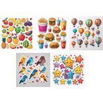 Çocuk Etiket Sticker Yapıştırma Seti Defter Masa Dolap Suluk Duvar Etiket