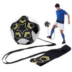 Çocuk Futbol Topu Antrenman Kemeri | Eller Serbest Ayarlanabilir Solo Futbol Antrenörü - Çocuklar Yetişkinler için Futbol Antrenörü, Tekme Elastik Dolambaçlı Çanta Spor Ekipmanları Homraa
