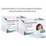 Çocuk Göz Pedi 5.7 X 8 Cm Steril Yapışkanlı Göz Bandı Desenli Çocuk Göz Kapama Pedi 50’Li 2 Kutu