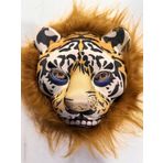 Çocuk Kahverengi Yeleli Saçlı Peluş Aslan Maskesi Mega Peluş 23 No