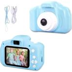 Çocuk Kamerası Dijital Fotoğraf Makinesi Mini 1080P Hd Kamera Hafıza Kart Hediyeli - Mavi