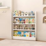 Çocuk Kitaplığı - Duvara Monte 3/4/5/6 Katlı Kitaplık, Yerden Tasarruflu ve Damping Önleyici Tasarım, Oyuncaklar, CD'ler ve Kitaplar için Mükemmel - Çocuk Odası ve Oturma Odası için İdeal
