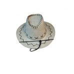 Çocuk Kovboy Şapka Unisex Model Nubuk 54 Cm Açık Gri