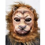 Çocuk Koyu Kahve Yeleli Aslan Maskesi Mega Eva Malzeme Peluş Maske 1 No