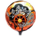 Çocuk Kuru Kafalı Korsanlar Halloween Şekilli Folyo Balon 45 cm