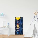 Çocuk Odası Bebek Odası Gezegenler Boy Cetveli Boy Ölçer Sticker