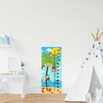 Çocuk Odası Bebek Odası Maymunlar Boy Cetveli Boy Ölçer Sticker