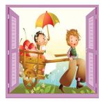 Çocuk Odası Bebek Odası Pencere Poster Duvar Kağıdı At Arabası