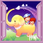 Çocuk Odası Bebek Odası Pencere Poster Duvar Kağıdı Fil