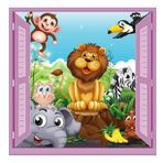 Çocuk Odası Bebek Odası Pencere Poster Duvar Kağıdı Hayvanlar Alemi
