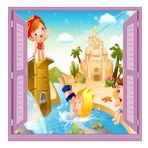 Çocuk Odası Bebek Odası Pencere Poster Duvar Kağıdı Tatil