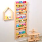 Çocuk Odası Eğitici Montessori Mobilya Kitaplık Raf Duvar Rafı 5 Li