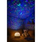 Çocuk Odası Yıldız Projeksiyon Gece Lambası 3 Led Işık Modlu Gökyüzü Yansıtmalı Masal Projektör – Ay Gezegen Figürlü Sessiz Çalışan Dekoratif Uyku Lambası | 902G