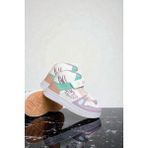 Çocuk Ortopedik Basketbol Cırtlı Esnek Hafif Nefes Alabilen Unisex Çocuk Sneaker Spor Ayakkabı - Beyaz - Yeşil - Pudra