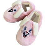 Çocuk Peluş Içi Tüylü Yumuşak Rahat Kaydırmaz Panduf Ev Ayakkabısı Kreş Ayakkabısı Unisex Kız Erkek 1031-124-0003 - Pembe