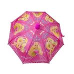 Çocuk Şemsiyesi, 70 cm Açık Boy, 8 Telli, Pembe Desenli, Düdüklü