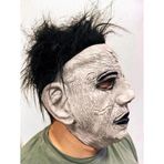 Çocuk Siyah Saçlı Michael Myers Lateks Yüze Tam Yapışan Et Maske Korku Maskesi