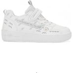 Çocuk Spor Ayakkabı Ortopedik Lastik Bağcık Cırtlı Desenli Kaymaz Taban Yürüyüş Sneaker 033 - Beyaz