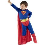 Çocuk Superman Kostümü - Kırmızı - Mavi - 10 - 11 Yaş