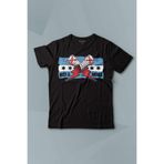 Çocuk T-shirt Eldiven Blue Flag CM Punk Mavi Bayrak Fitness Spor Baskılı Siyah Tişört Siyah