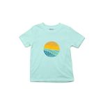 Çocuk Tişört Vintage Sea Wave On Tides Mint Yeşili 8-9 Yaş