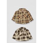 Çocuk Unisex Peluş Polar Hırka Gömlek Kuzu Polar - 5 Yaş - Renkli - Renkli