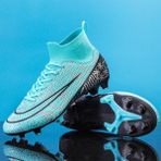 Çocuk ve Yetişkin Halı Saha, Çim Saha, Hafifletilmiş Tabanlı Futbol Ayakkabısı, Krampon - Turkuaz