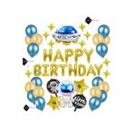 Çocuklar Bebekler için LÜKS UZAY TEMALI KONSEPTLİ HAPPY BİRTHDAY Lüks Doğum Günü Parti Seti