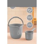 Çocuklar Için 2\\\'li Banyo Seti Kulplu Kova & Oluklu Maşrapa Set