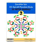 Çocuklar İçin A-3 Spiralli Mandala Kitabı-2 Enine Boyuna Eğitim