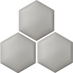 Çocuklar için altıgen 3D duvar kaplaması: 3 adet seti, kendinden yapışkanlı, döşemeli panel, çarpışma önleyici dekorasyon, yatak başlığı, yatak odası ve oturma odası için (açık gri, 20 x 23 cm).