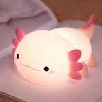 Çocuklar için Axolotl Gece Işığı, Sevimli Pembe Axolotl Lambası, LED Toddler Gece Lambası, Gıda Sınıfı Yumuşak Silikon Yenilik Hayvan Gece Lambası, Sevimli Oda Dekoru, Çocuklar ve Bebek için Axolotl
