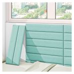 Çocuklar için Çarpışma Önleyici Yastıklı 3D Duvar Koruyucusu, Tatami Yatak Başlığı ve Duvarlar için Çıkartmalar, Açık Mavi, 6'lı Paket, Yatak Odaları ve Çocuk Oyun Odaları için İdeal