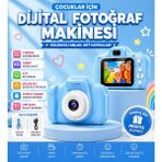 Çocuklar Için Dijital Fotoğraf Makinesi – 1080P Hd Video, 2.0” Ekran, Eğlenceli Filtreler & Oyunlu Kamera - Mavi