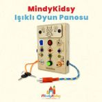 Çocuklar Için Eğitici Ahşap Montessori Mini Işıklı Oyun Panosu - Zeka Geliştirici Oyuncak