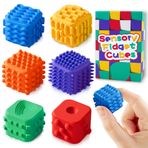 Çocuklar için Fidget Küp Oyuncaklar Yetişkinler için Dokulu Silikon Duyusal Endişe Taşları Otizm için Sessiz Fidgets Küpleri DEHB Genç Sessiz Ofis Stres Oyuncak Mini Masa Oyuncakları Sakinleşmek için