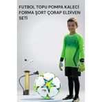 Çocuklar Için Futbol Seti, Eldiven, Forma, Şort, Çorap ve Top Pompa