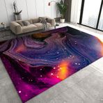 Çocuklar için Galaxy Dış Mekan Alan Halısı Kaymaz Yıldızlı Gökyüzü Halı Rüya Gibi Gradyan Tasarım Solmaya Dayanıklı Yatak Odası Mutfak Yemek Odası Banyo 180 x 220 cm