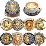 Çocuklar Için Gelişim Egzersiz Elmas Boyama Bardak Altlığı Modelleri Eğlenceli Eğitici Elmas Boyama Sanatı - tel stant 8pcs