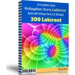 Çocuklar İçin Kolaydan Zora Spiralli Labirent Kitap Seti 2 Kitap Enine Boyuna Eğitim